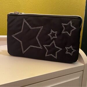 Kipling Three-Pocket Star Embroidered Zipper Pouch